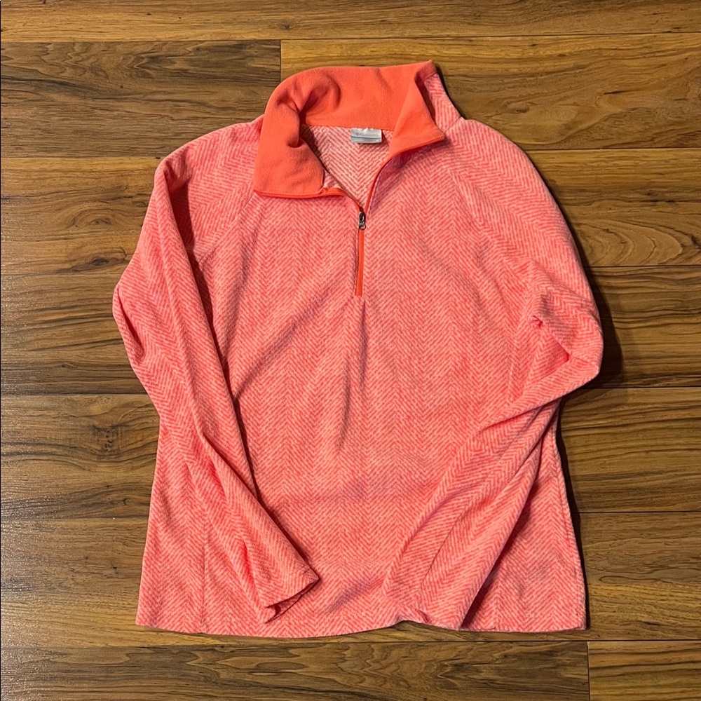 Columbia Coral Herringbone Quarter-Zip Pullover